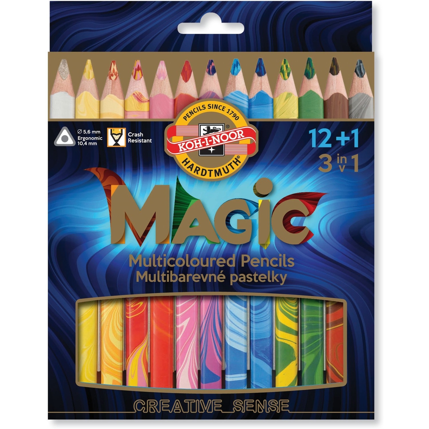 Kredki MAGIC TRIO 3408/13 12+1 KOH I NOOR