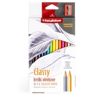 Kredki ołówkowe Classy trójkątne z temperówką 12szt. HEYKKA 609007 ARGO