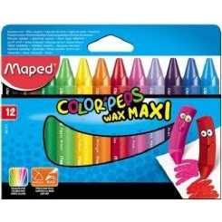 Kredki COLORPEPS świecowe JUMBO 12 kolorów 861311 MAPED