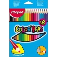 Kredki trójkątne MAPED COLORPEPS JUMBO 18kolorów 834012