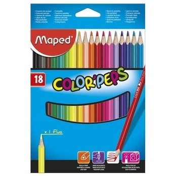 Kredki trójkątne MAPED COLORPEPS JUMBO TRÓJKĄTNE 12kolorów 834010
