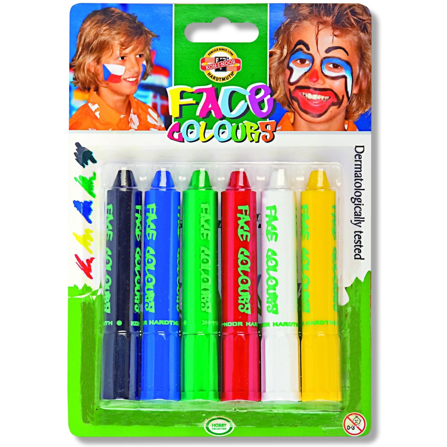 Kredki do malow.twarzy 6kol. 4610 KOH-I-NOOR FACE COLOURS