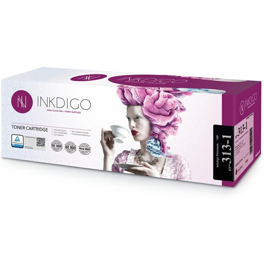 Toner INKDIGO (HP-313-1) purpurowy 1000str zamiennik HP (126A/CE313A)