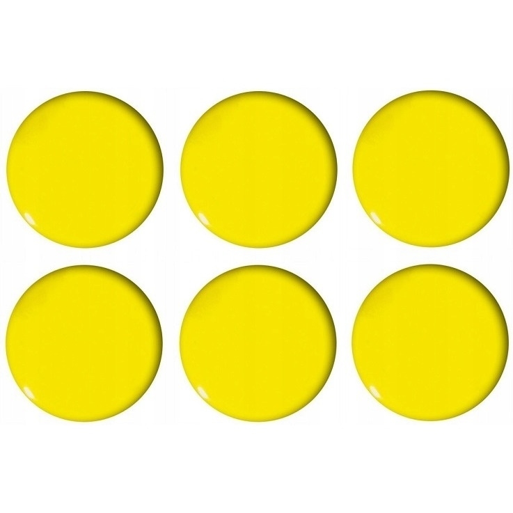 Magnesy do tablic żółte wypukłe 30mm/6 GM301-PY6 TETIS
