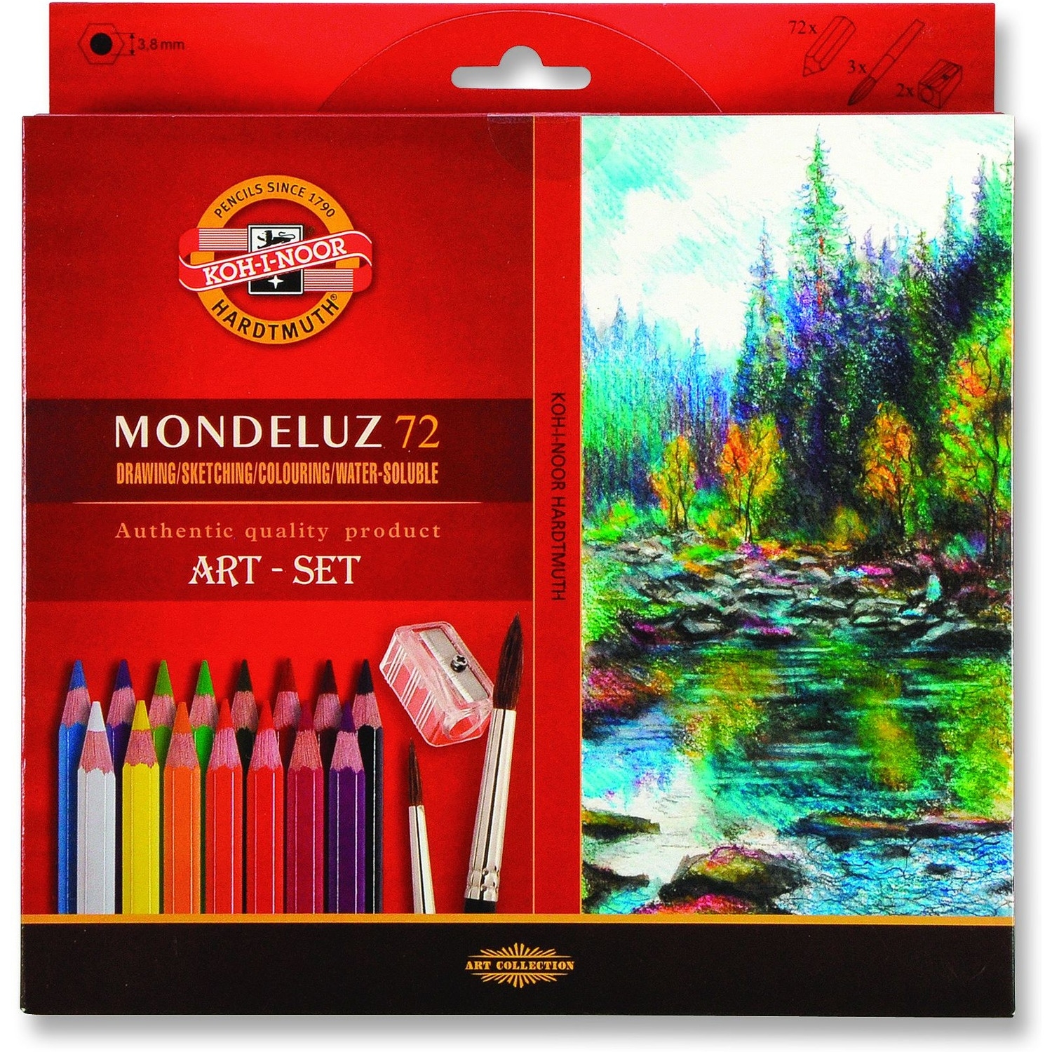 Kredki MONDELUZ 72 kol. pudełko karton KOH-NOOR 3714