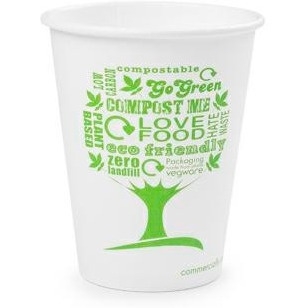 Kubki papierowe GREEN TREE 250ml(50szt)LV-8-GT 100% biodegradowalne