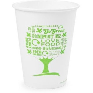 Kubki papierowe GREEN TREE 350ml(50szt)LV-12-GT 100% biodegradowalne