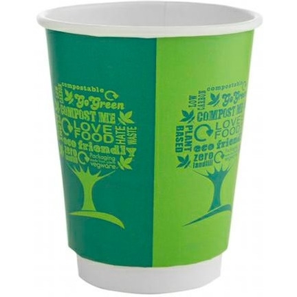 Kubki papierowe dwuwarstwowe GREEN TREE 250ml(25szt)VDW-08-GT 100% bio
