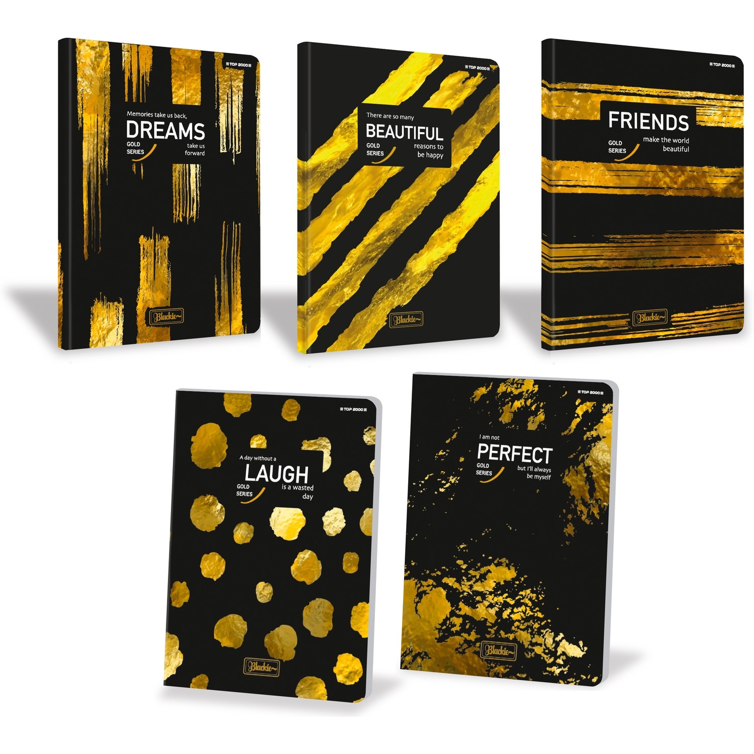 Brulion BLACKIE szyty A5 96k 70g linia miękka oprawa 400113930 TOP2000