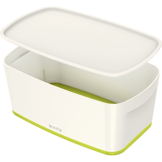Pojemnik MyBOX mały z pokrywką biało-zielony LEITZ 52291054/52291064
