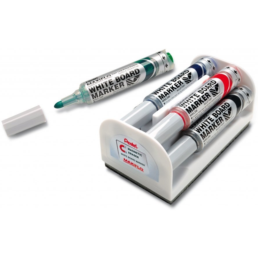 Marker suchościeralny 4sztuki MWL5M PENTEL MAXIFLO(z tłoczkiem)