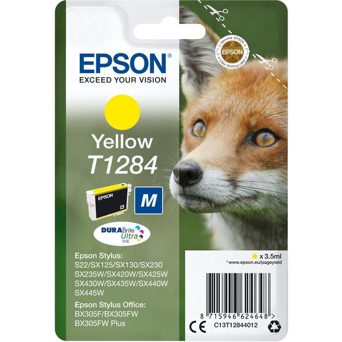 Tusz EPSON T1284 (C13T12844022 żółty 175str S22/SX125/SX425W/BX305F