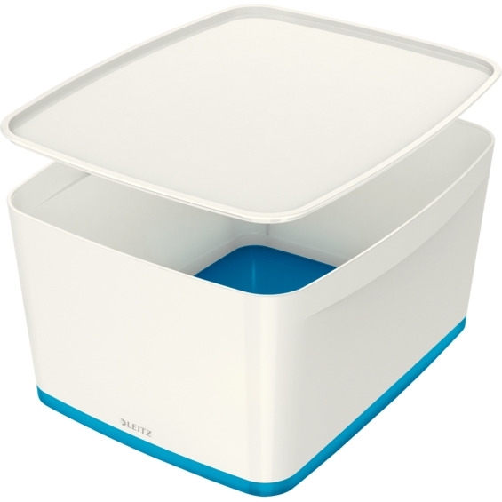 Pojemnik MyBOX duży z pokrywką biało-niebieski LEITZ 52161036