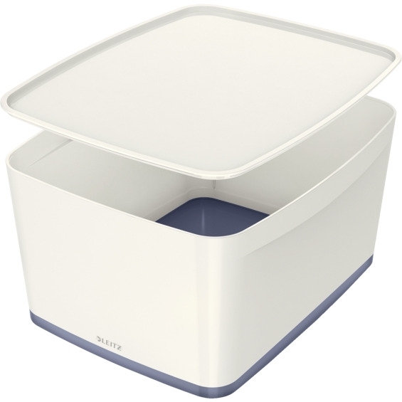 Pojemnik MyBOX duży z pokrywką biało-szary LEITZ 52161001