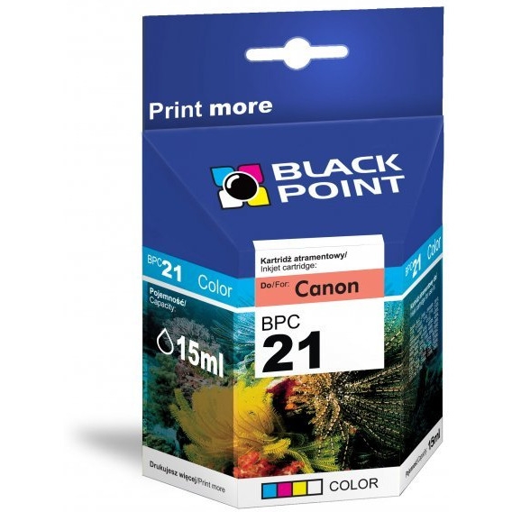 Tusz BLACK POINT CANON BPC21 kol (BCI-21C) BJC 2000/4000/5000