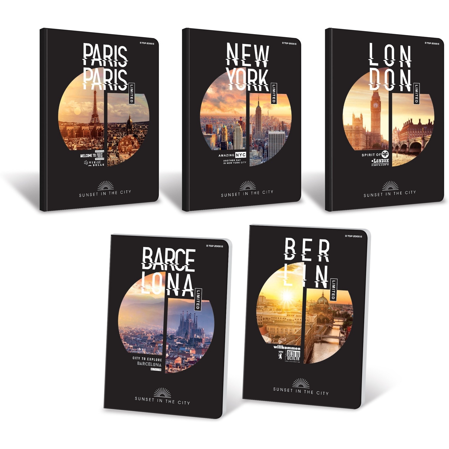 Brulion SUNSET szyty A5 96k 70g linia 400113940 TOP2000