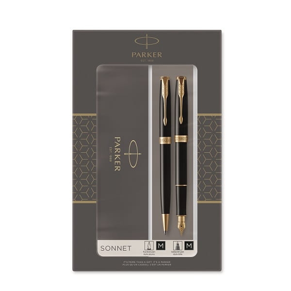 Komplet Parker  SONNET DUO czarna GT FP+BP  2019 2093371