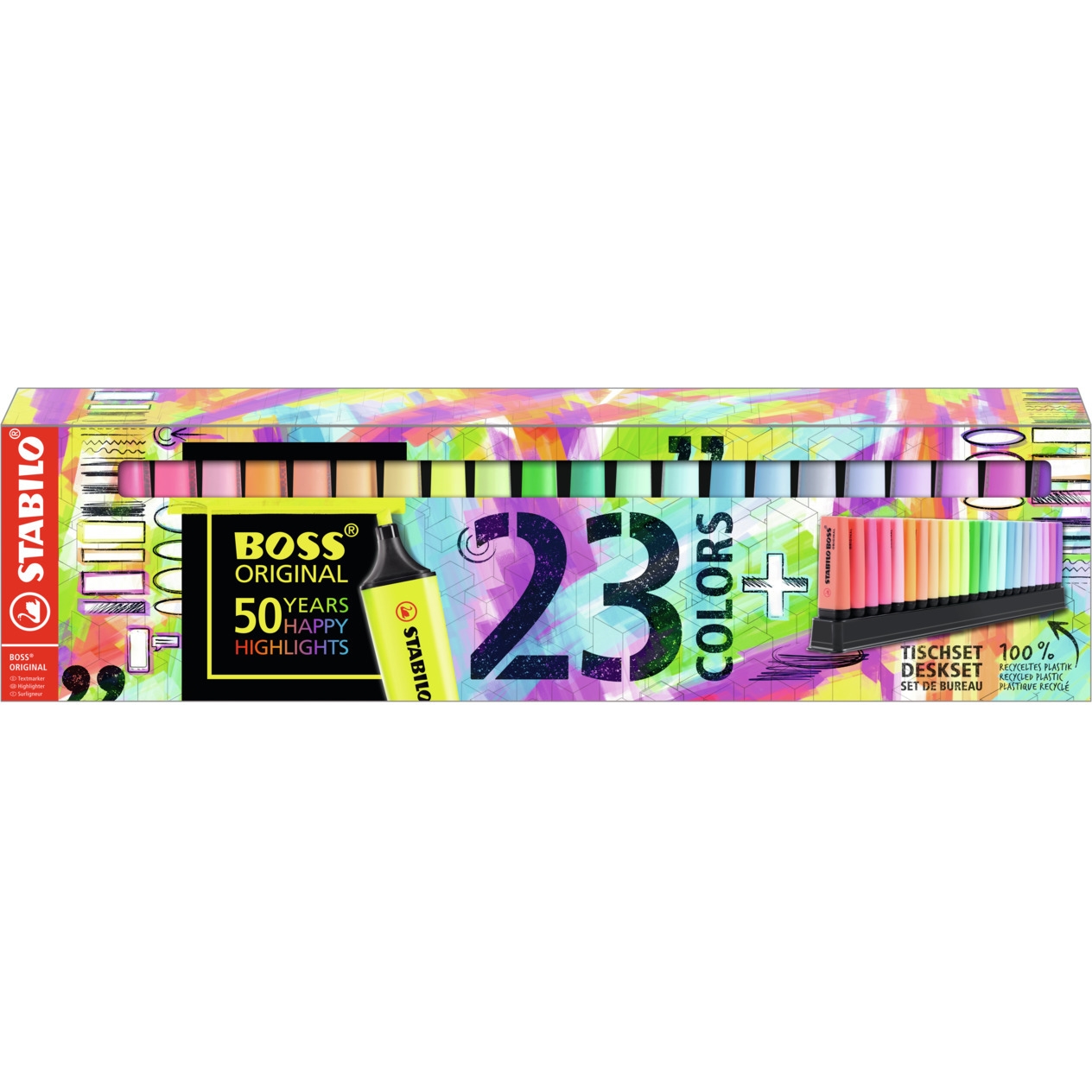 STABILO BOSS ORIGINAL 23 szt.+podstawka 7023-01-5