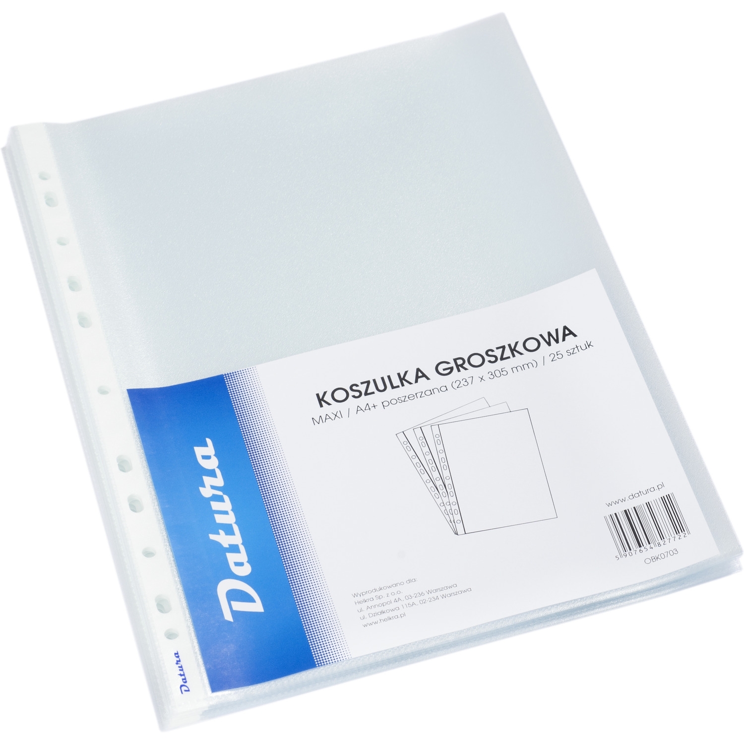 Koszulka groszkowa DATURA/NATUNA MAXI A4+ 100mic (25szt)