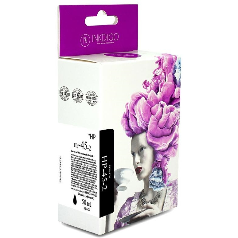 Tusz INKDIGO (HP-45-2) czarny 50ml zamiennik HP (45/51645AE)