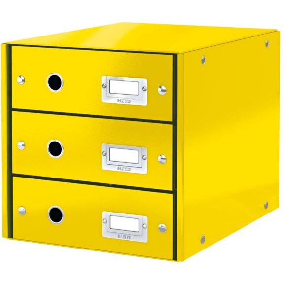 Pojemnik z 3 szufladami Leitz C&S, żółty 60480016