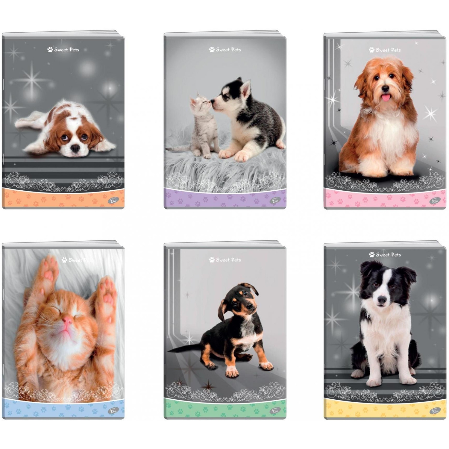 Zeszyt w kratkę A5 okł.miękka SWEET PETS A20 EL-M13-032-KA5