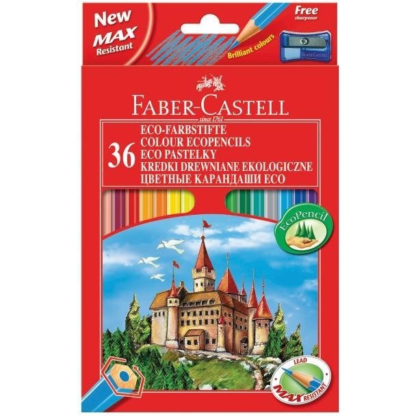 Kredki ZAMEK 36 kolorów opakowanie kartonowe 120136 FC FABER-CASTEL