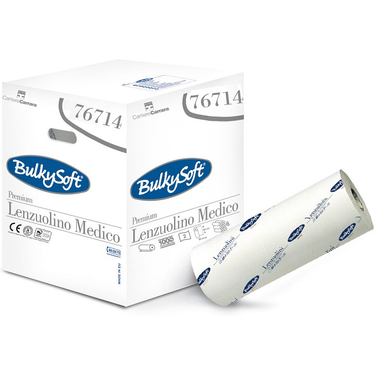 Podkład medyczny 60cm*80m biały celuloza 2 warstwy 76714 BulkySoft Premium