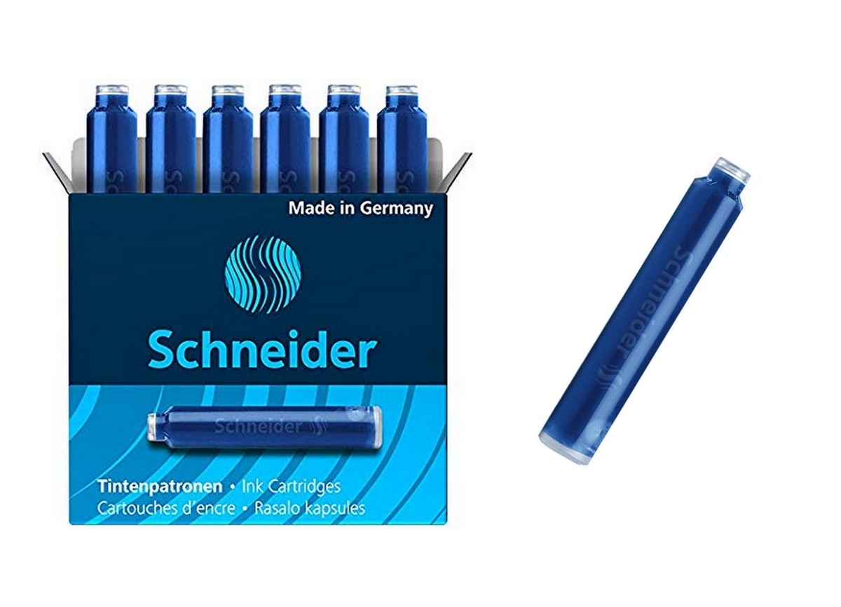 Naboje do piór SCHNEIDER, 6 szt., niebieski SR6603