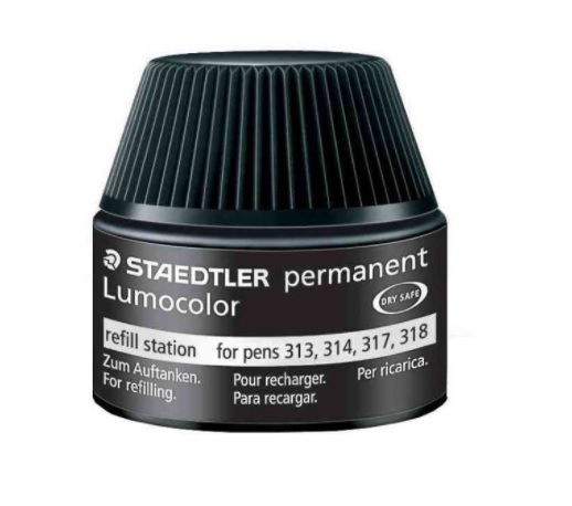 Atrament do LUMOCOLOR pernament czarny STAEDTLER
