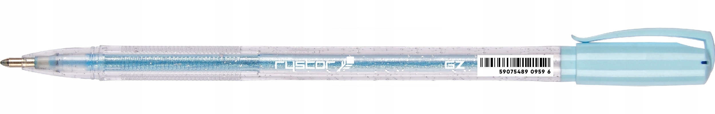 Pióro żel.GZ-031/CB niebieskie brokat RYSTOR 426-062