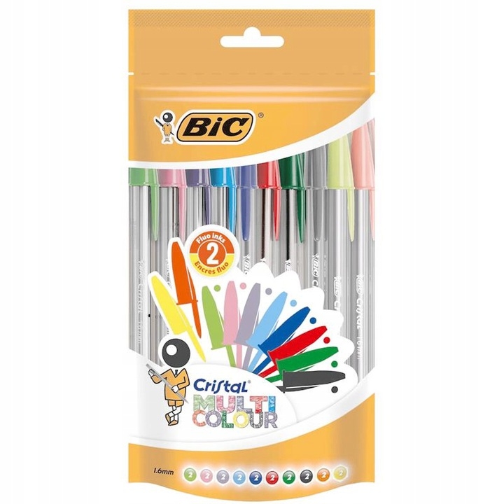 Długopis BIC CRISTAL MULTI COLOR mix (op 20 szt.) 942049