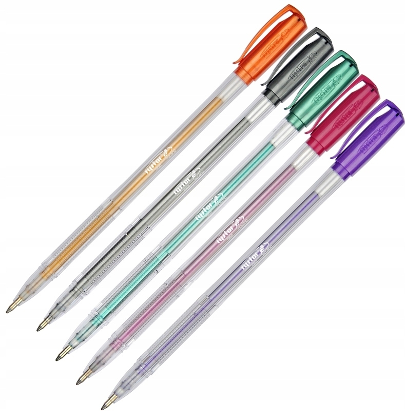 Pióro żelowe GZ-031/ZPVDN 5szt RYSTOR metalik