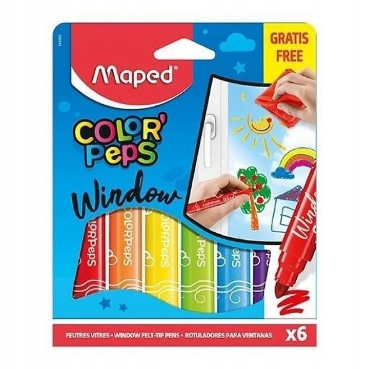 Flamastry do szyb COLORPEPS WINDOW 6 szt. 844820 MAPED