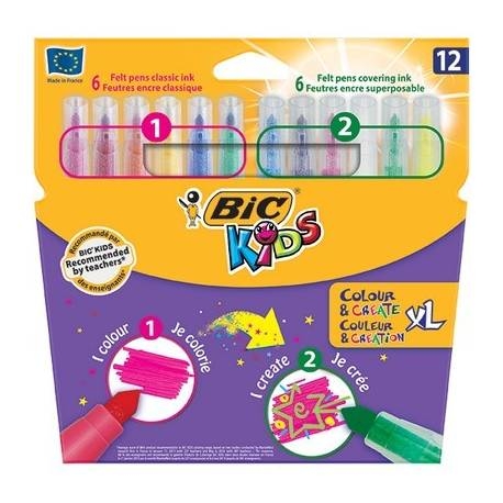 Flamastry COLOR & CREATE XL 12kol# 902077 BIC