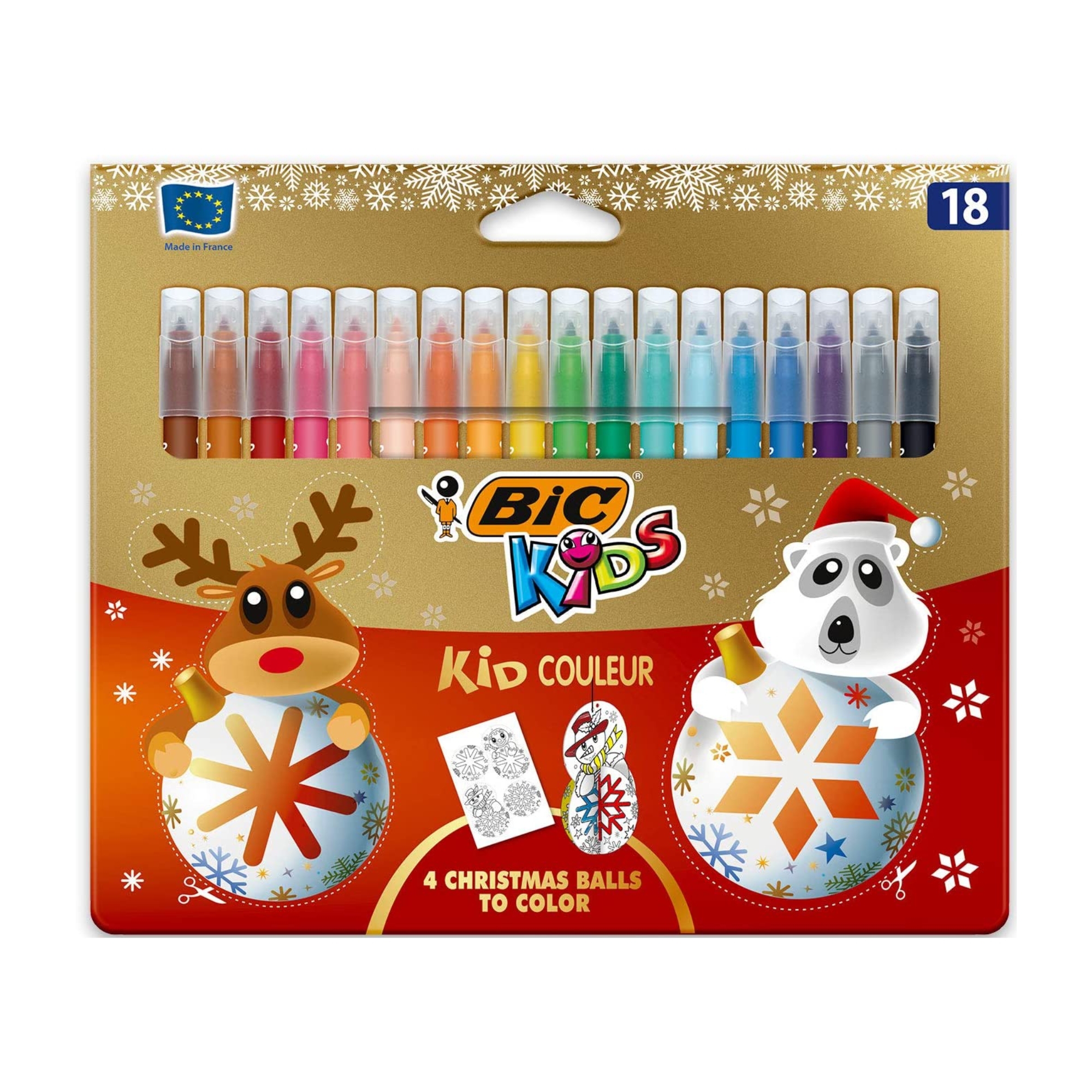 Flamastry KID COULEUR 18 kolorów CHRISTMAS BIC 962549