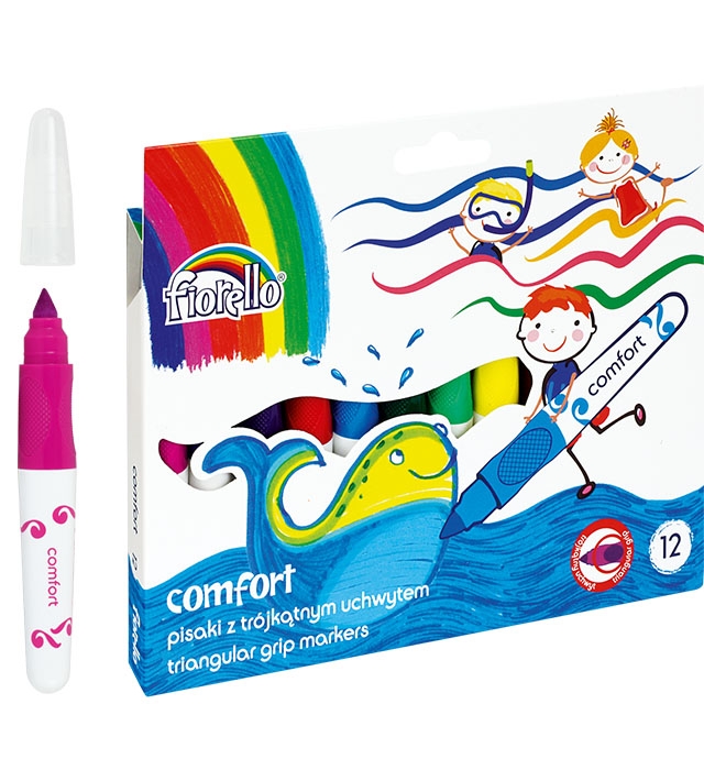 Pisaki COMFORT trójkąt.uchwyt Fiorello 12kol 160-2032 GR-F865