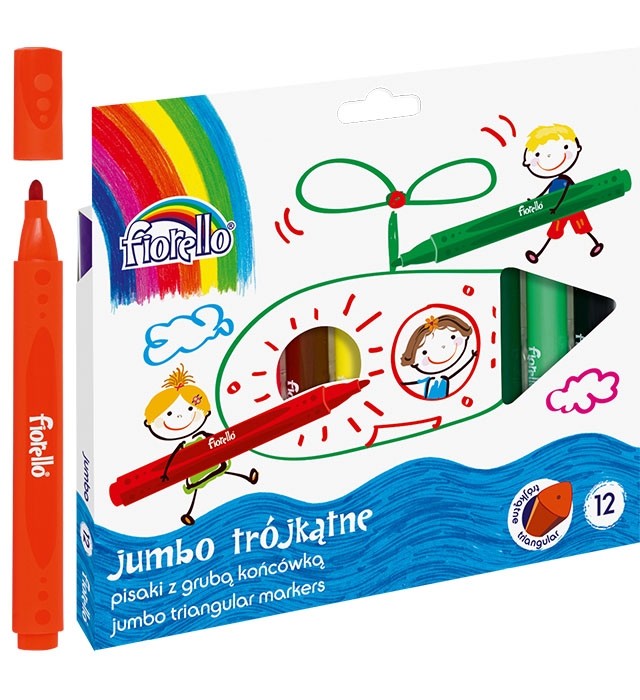 Pisaki JUMBO trójkątne Fiorello 12-kol GR-F659 160-2030