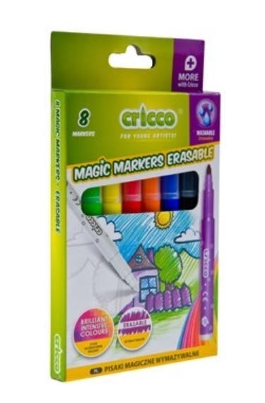 Pisaki wymazywane magiczne 7+1kolorów CRICCO CR387K8 BF