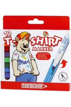 Mazaki T-SHIRT MARKER 10kol. FIBRACOLOR do tkanin 391