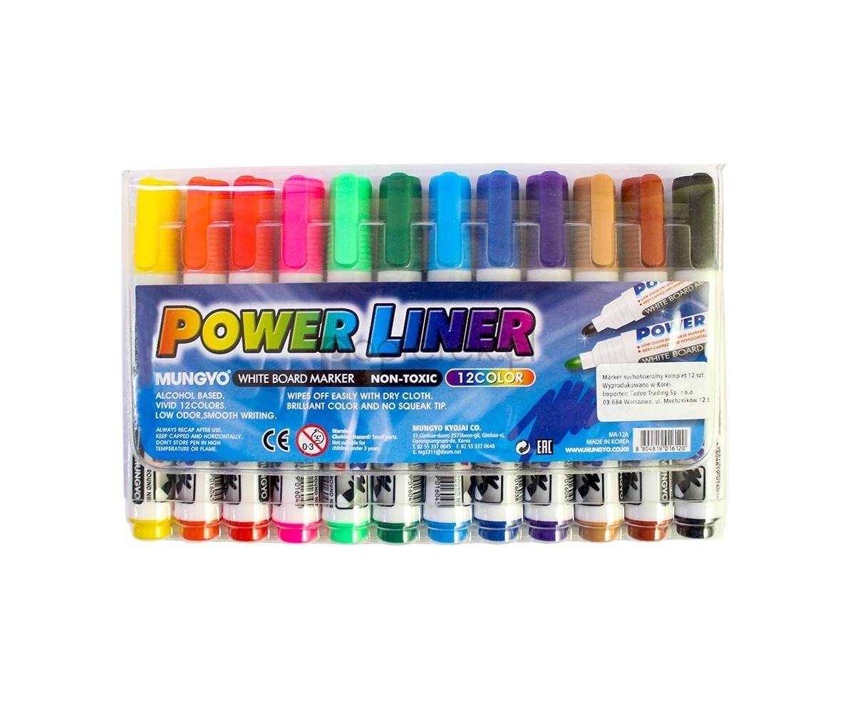 Markery suchościeralne 12kolorów MA-12A TT7617