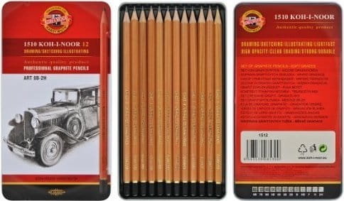 Ołówek Grafitowy 1512 ART NATUR 8B-2H komplet 12 szt. KOH I NOOR