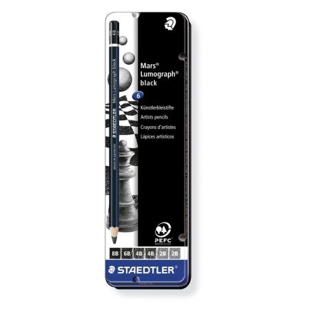Ołówek LUMOGRAPH black 2B, 4B, 6B, 8B 6szt. S 100B G6 STAEDTLER