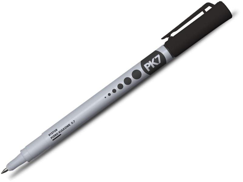 Pióro kulkowe 0.7mm PK07/A czarne 404-000 RYSTOR