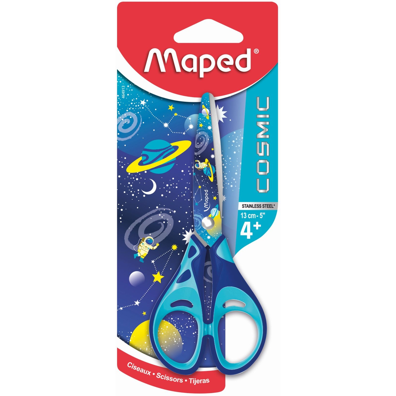 NOŻYCZKI COSMIC SZKOLNE 13 CM BLISTER 464913