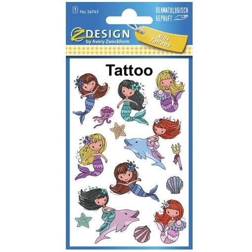 Naklejki tatuaże dla dzieci SYRENKI 56763 Z-DESIGN KIDS TATTOO AVERY ZWECKFORM