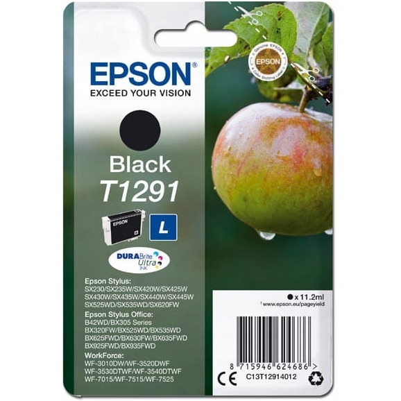 Tusz EPSON T1291 (C13T12914012) czarny 380str Sylus SX425W/525WD/BX305F