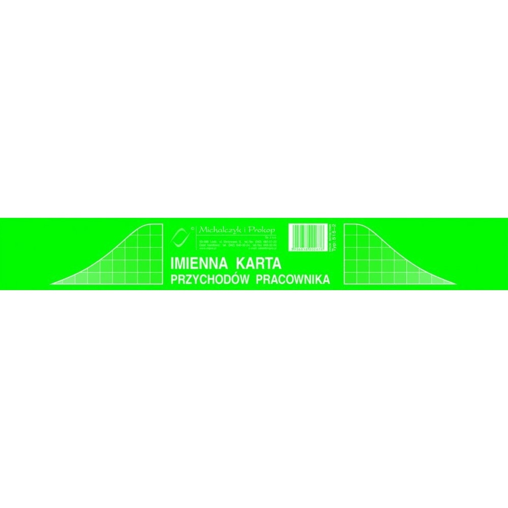 Imienna karta przychodów pracownika 1/3 A3 515-2 MICHALCZYK I PROKOP