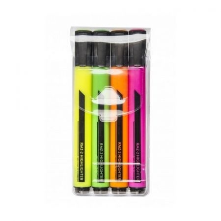 Zakreślacz RMZ-2 mix RYSTOR etui 4sztuki 462-224