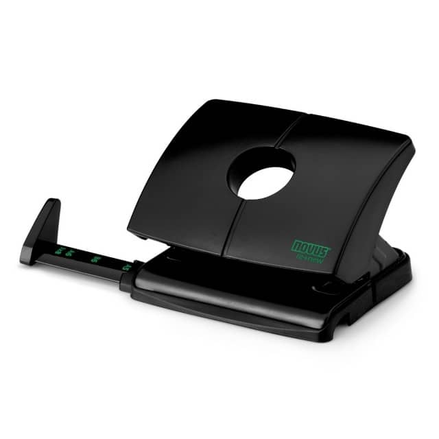 Dziurkacz b216 re+new z plastiku z recyklingu czarny 025-0636 NO NOVUS